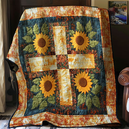 Sunflower And Cross WN0208047CL Quilt