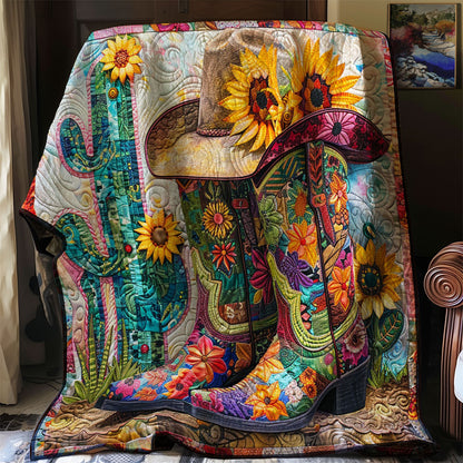 Sunflower Boots And Cactus WM1508006CL Quilt