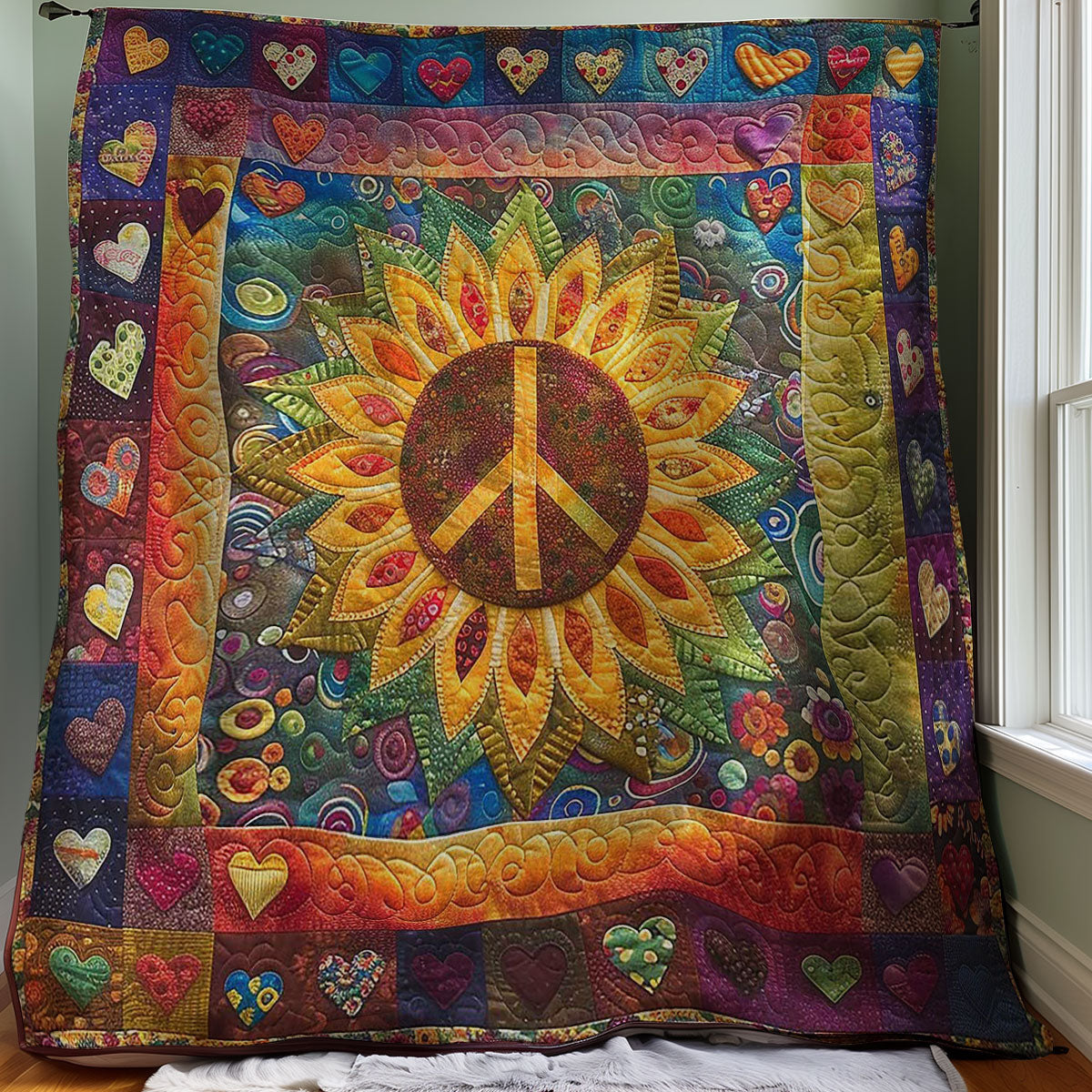 Sunflower Hippie WM2907001CL Quilt