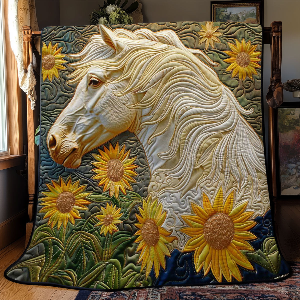 Sunflower Horse WN2108045CL Quilt