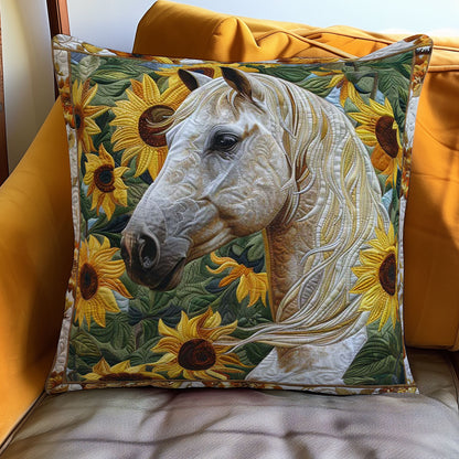 Sunflower Meadow Horse WN3007087CL Quilt Pillow Case