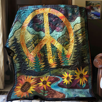 Sunflower Peace Harmony Throw WN1008050CL Quilt