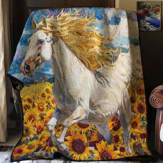 Sunflower Running House WM0909001CL Quilt