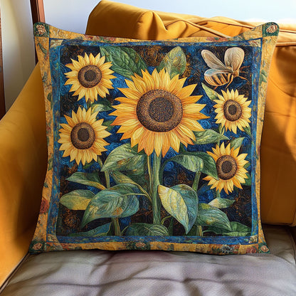 Sunflowers And Bee WN0208098CL Quilt Pillow Case