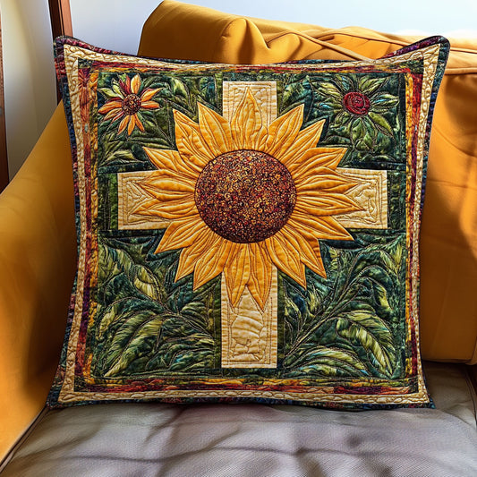 Sunflowers And Cross WN0108016CL Quilt Pillow Case