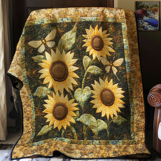 Sunflowers And Dragonfly WN0508020CL Quilt