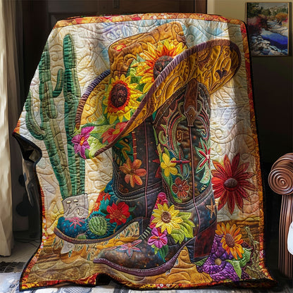 Sunflowers Boots WM1008061CL Quilt