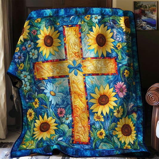 Sunflowers Cross WM3107002CL Quilt