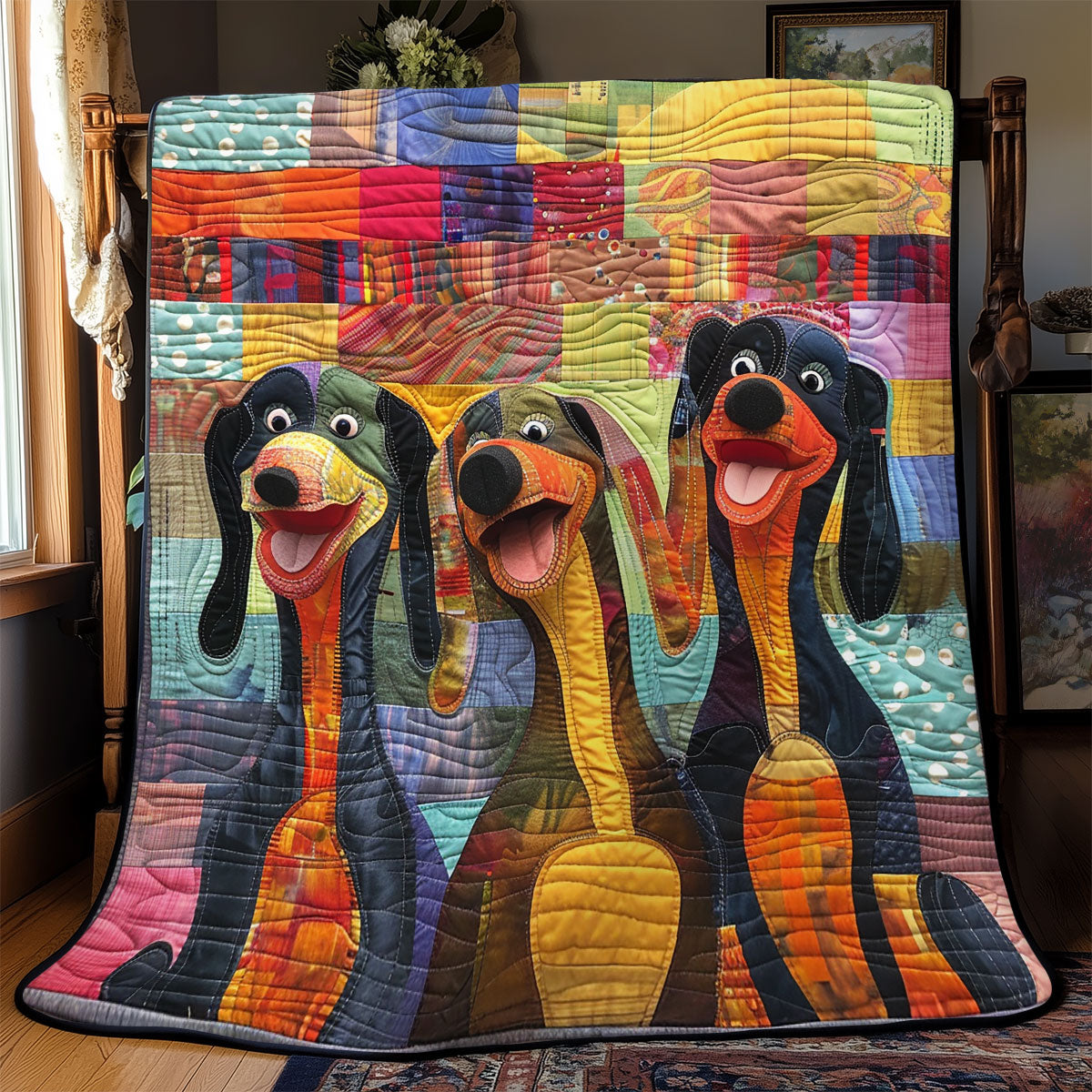 Sunny Dachshund WN2208067CL Quilt