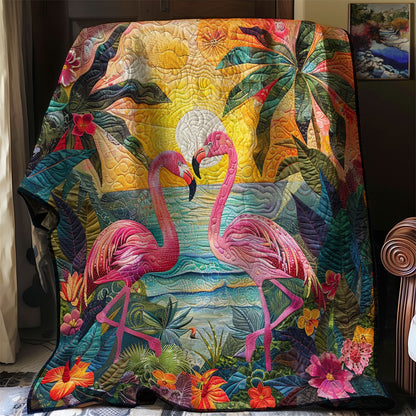 Sunset Love Flamingo WM1508061CL Quilt