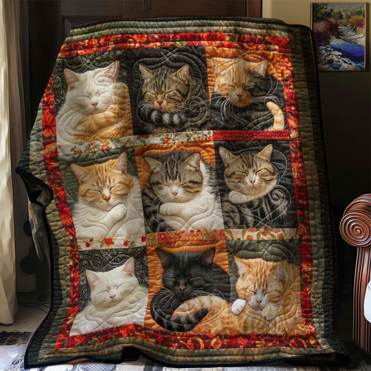 Sweet Dreams Cats WN1508031CL Quilt