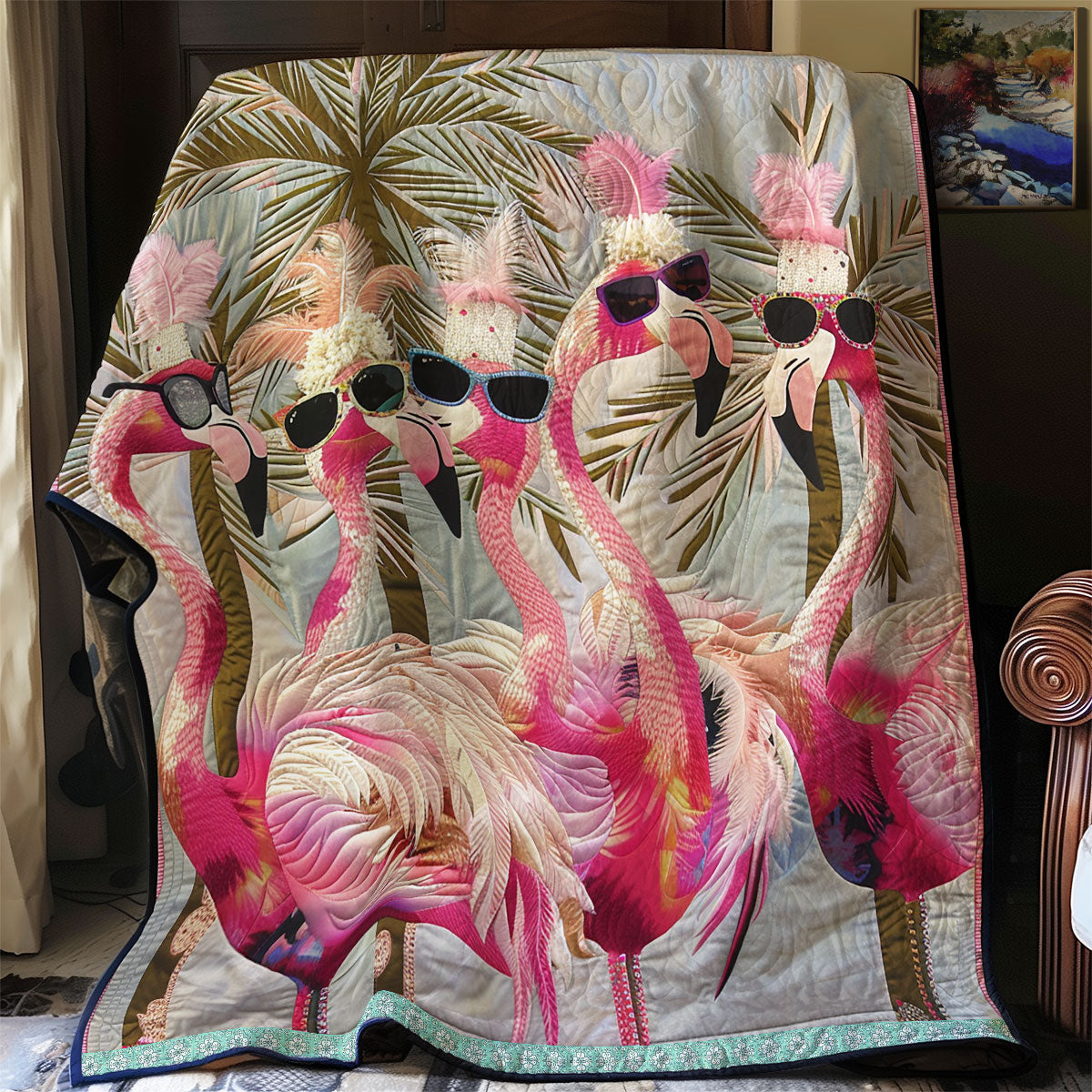 Trendy Flamingo Chic WN0909043CL Quilt