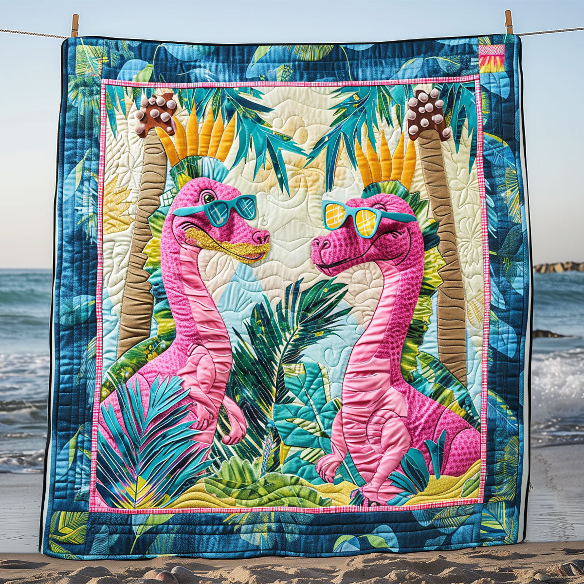 Tropical Dinosaur SR2608046CL Quilt