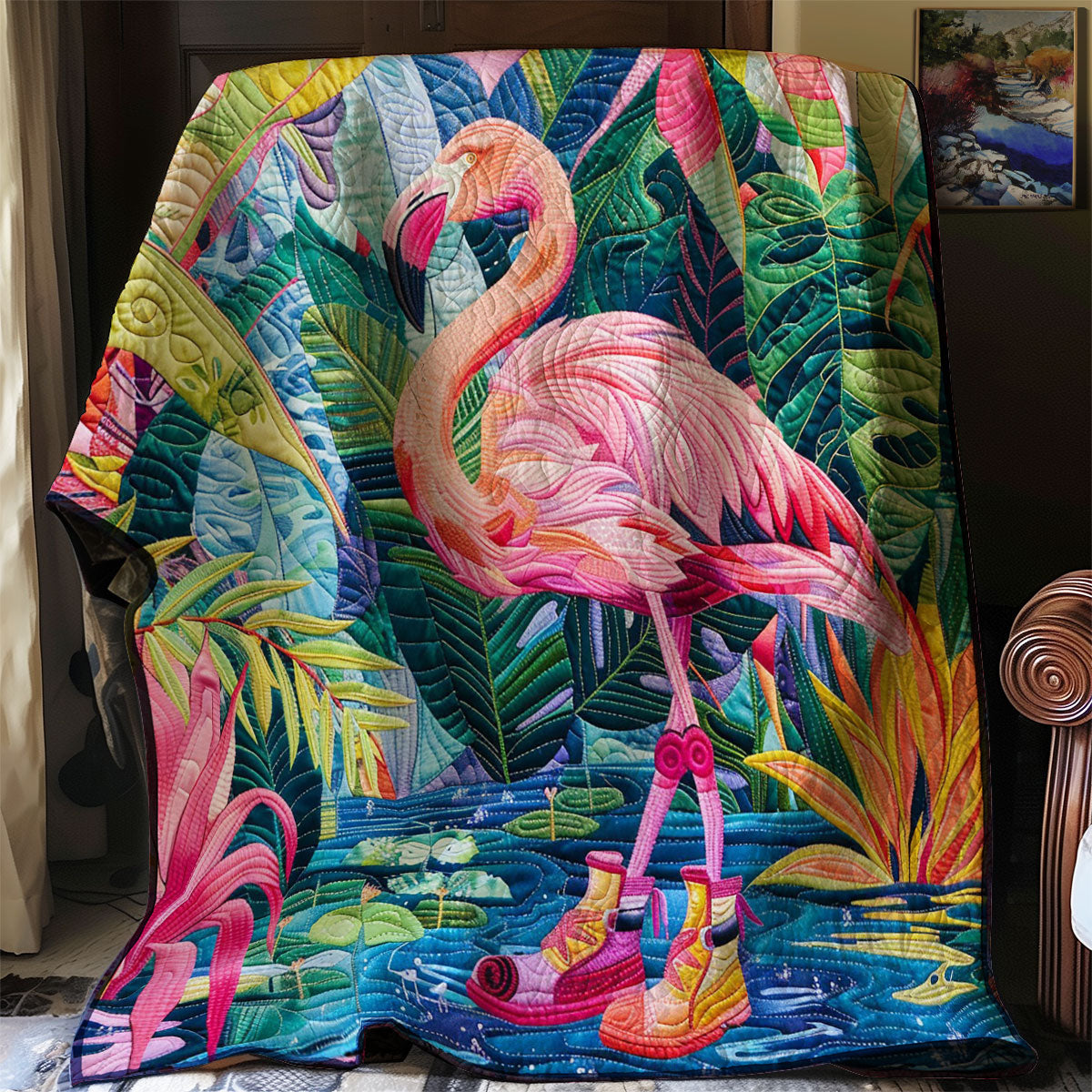 Tropical Flamingo WM2908042CL Quilt