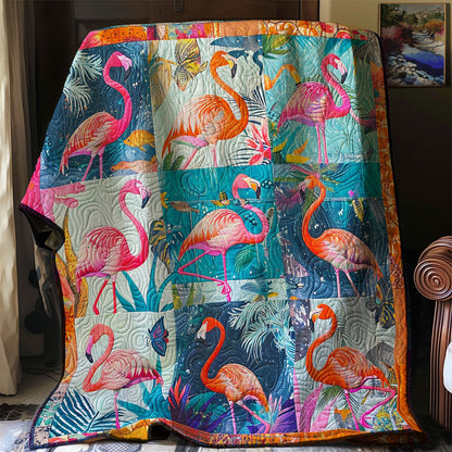 Tropical Flamingos WM2308060CL Quilt