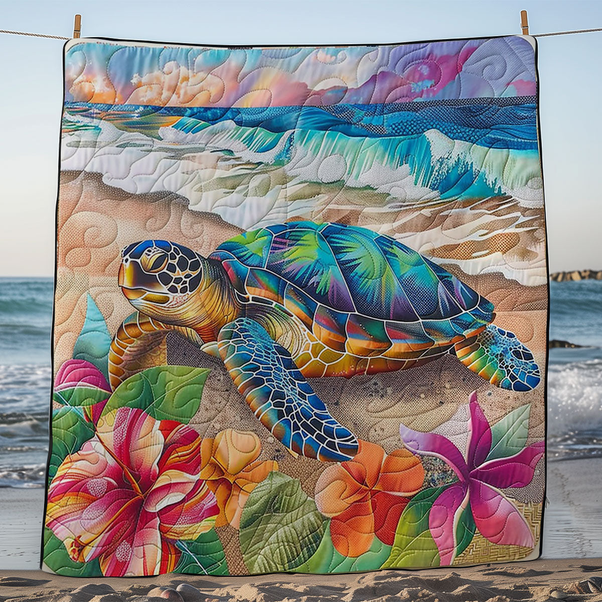 Tropical Sea Turtle WM2308018CL Quilt