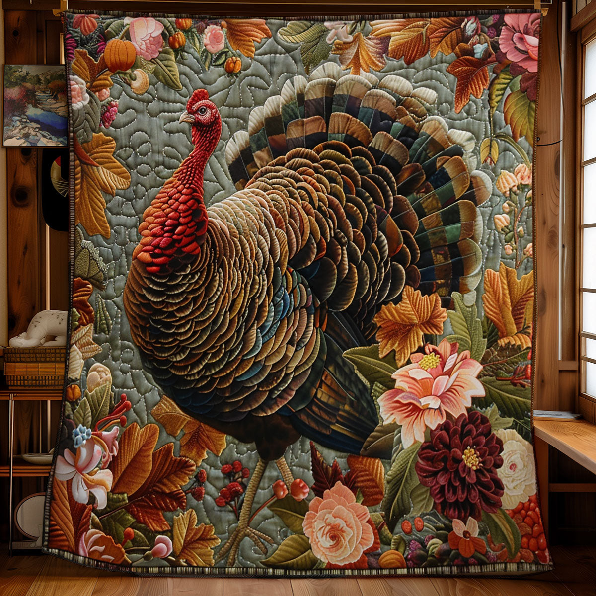 Turkey Thanksgiving Festive SR1508033CL Quilt