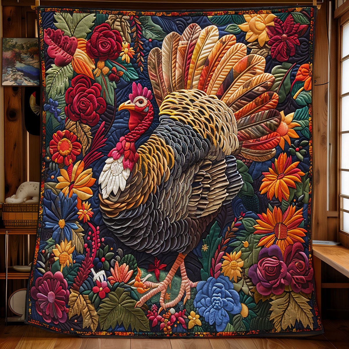 Turkey Thanksgiving Festive SR1508034CL Quilt