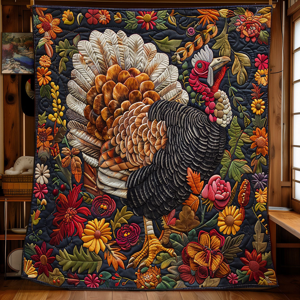 Turkey Thanksgiving Festive SR1508037CL Quilt