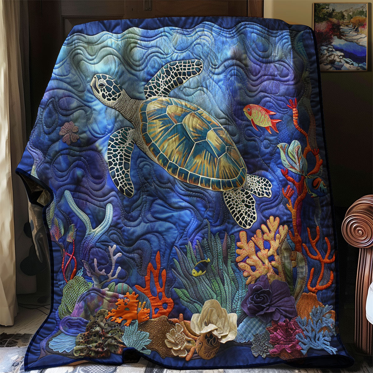 Turtle Coral Dream WN1008091CL Quilt