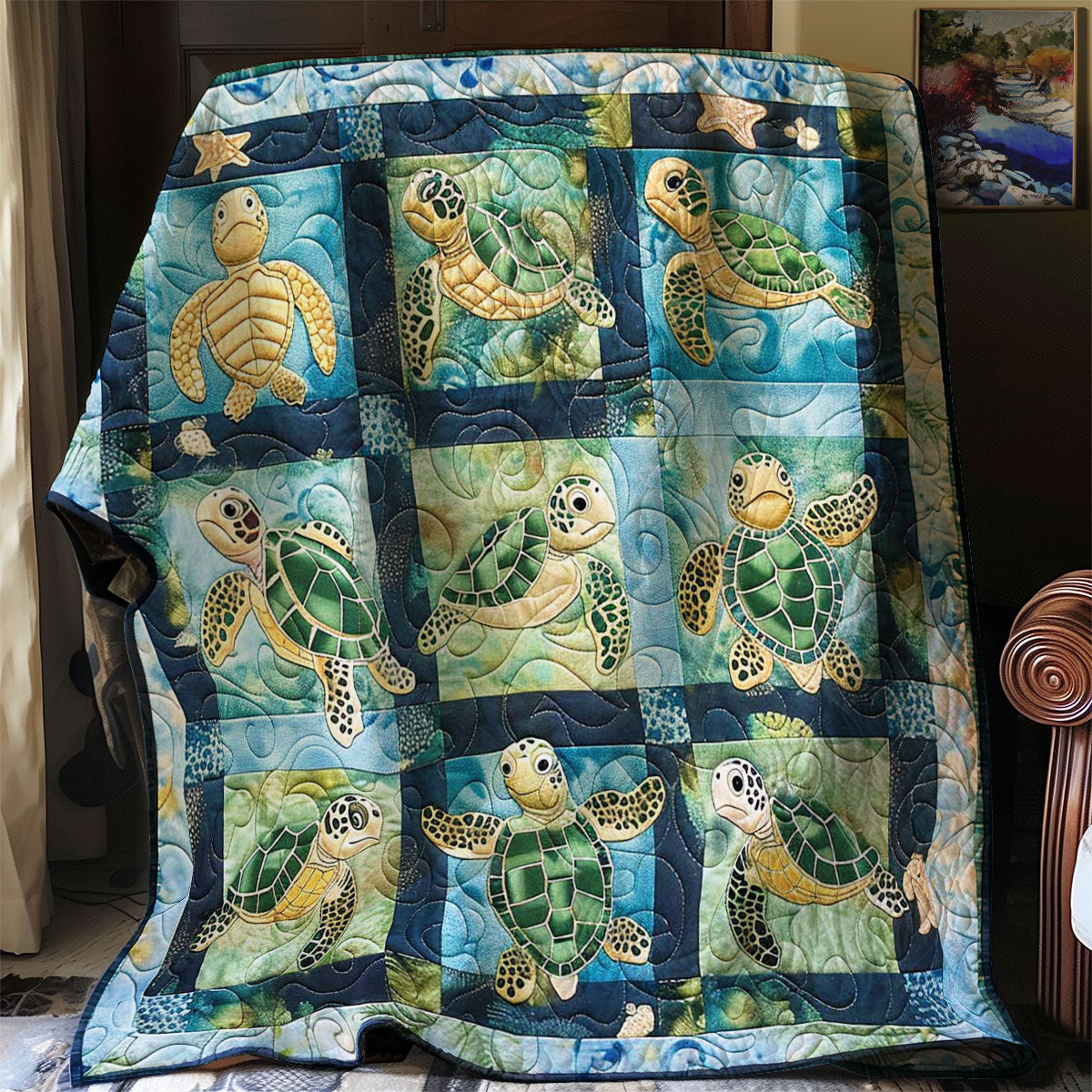 Turtle Ocean Drift WN0808106CL Quilt