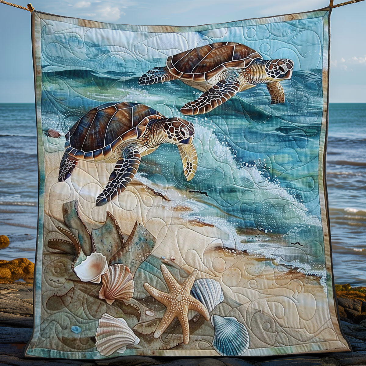 Turtle Ocean SR1008016CL Quilt