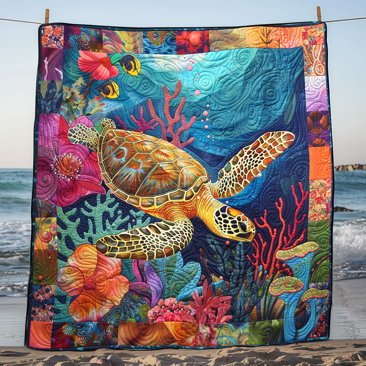 Turtle Ocean SR2008042CL Quilt