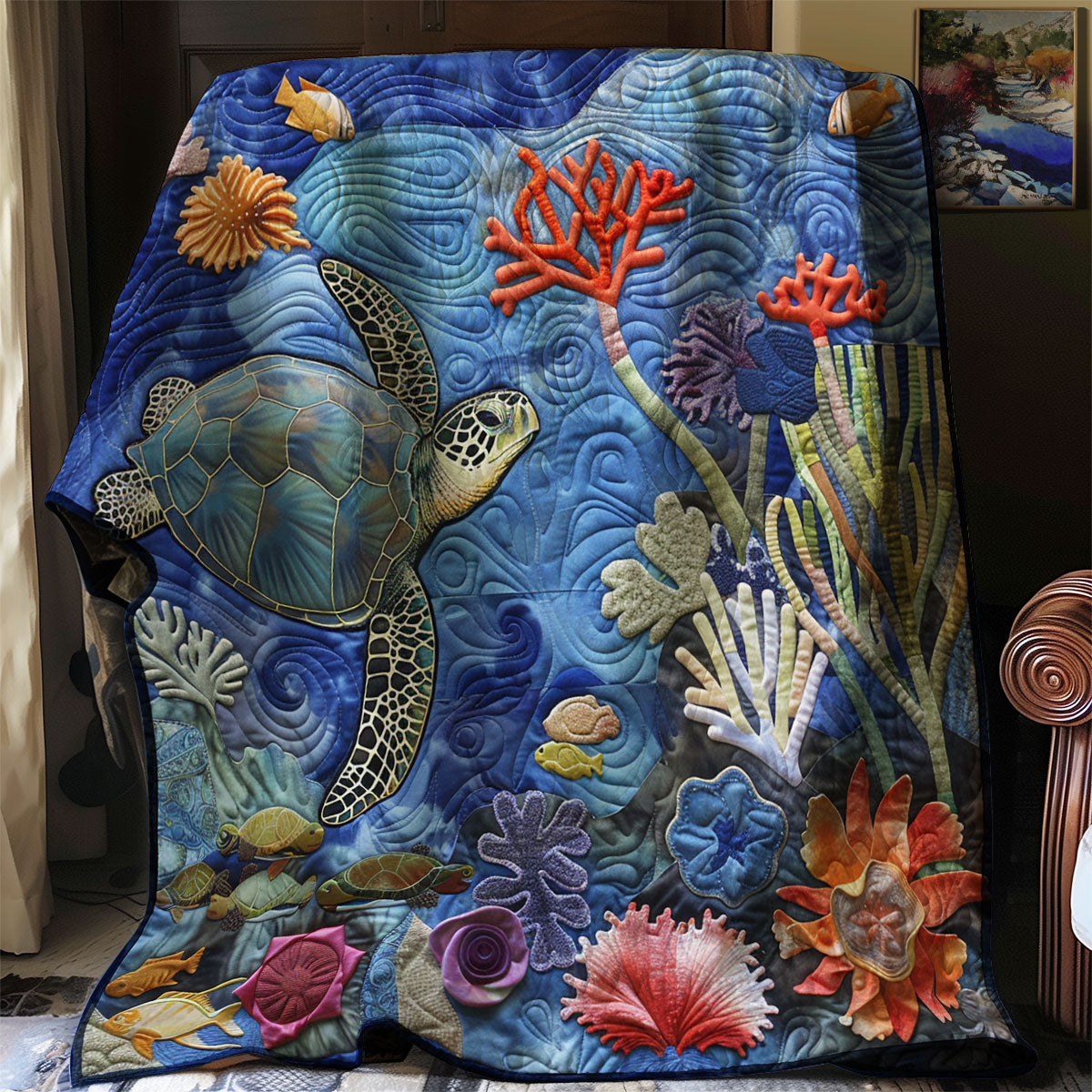 Turtle Ocean Serenity WN1008094CL Quilt