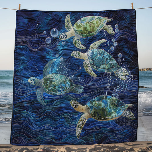 Turtle Parade WM2808052CL Quilt