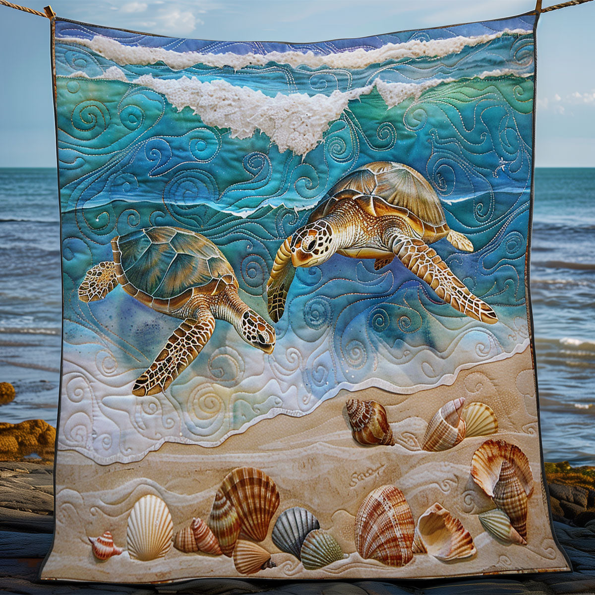 Turtle Sea SR1008042CL Quilt