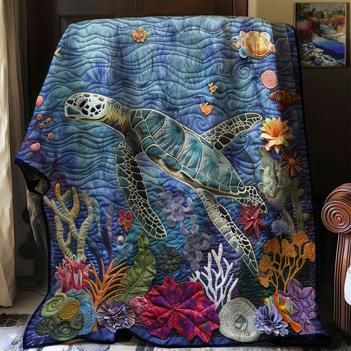 Turtle Undersea Magic WN1008093CL Quilt