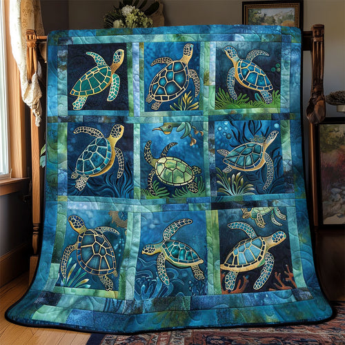 Turtle's Coral Cavern WN2408130CL Quilt