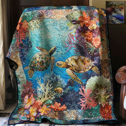 Turtle's Coral Haven WN1008024CL Quilt