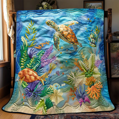 Turtle's Coral Haven WN2408117CL Quilt