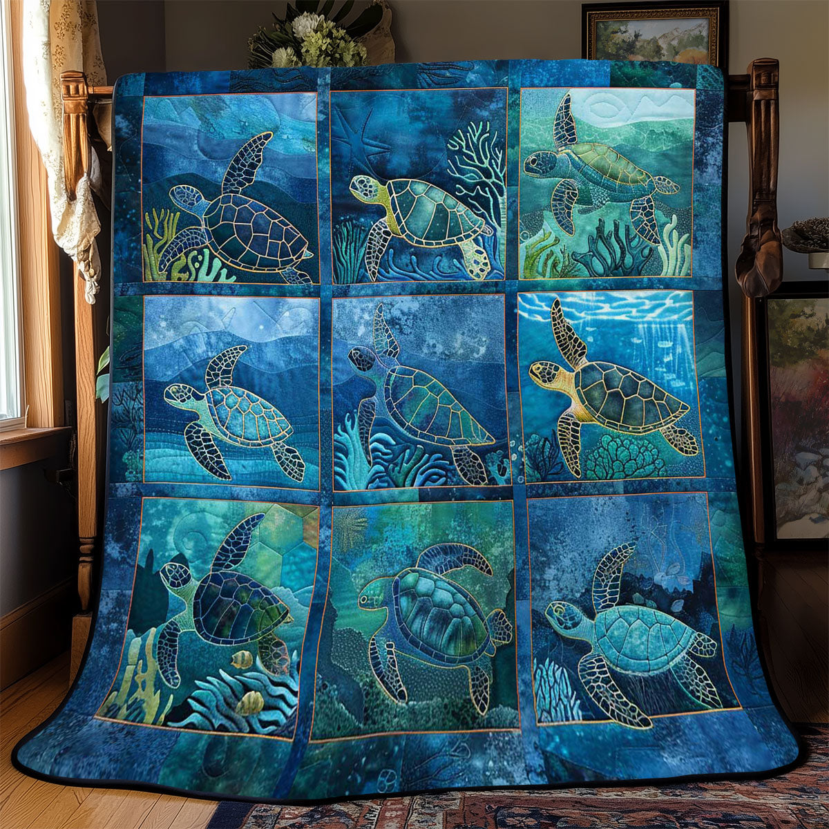 Turtle's Marine Paradise WN2408131CL Quilt