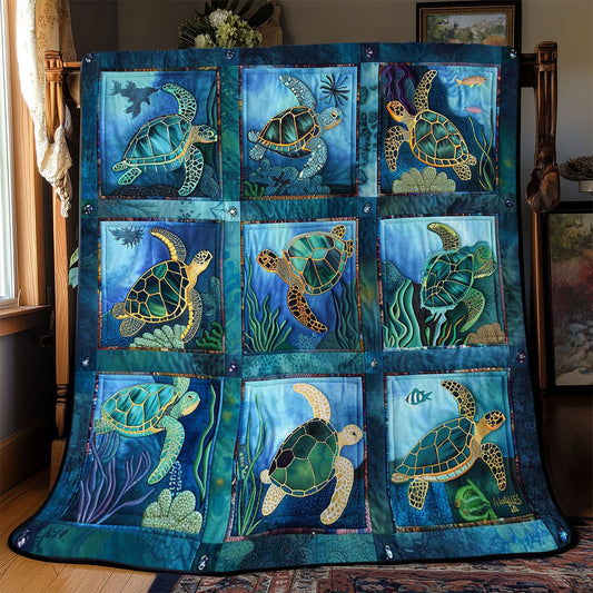 Turtle's Ocean Garden WN2408128CL Quilt