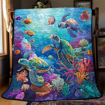 Turtle's Oceanic Treasures WN2408119CL Quilt