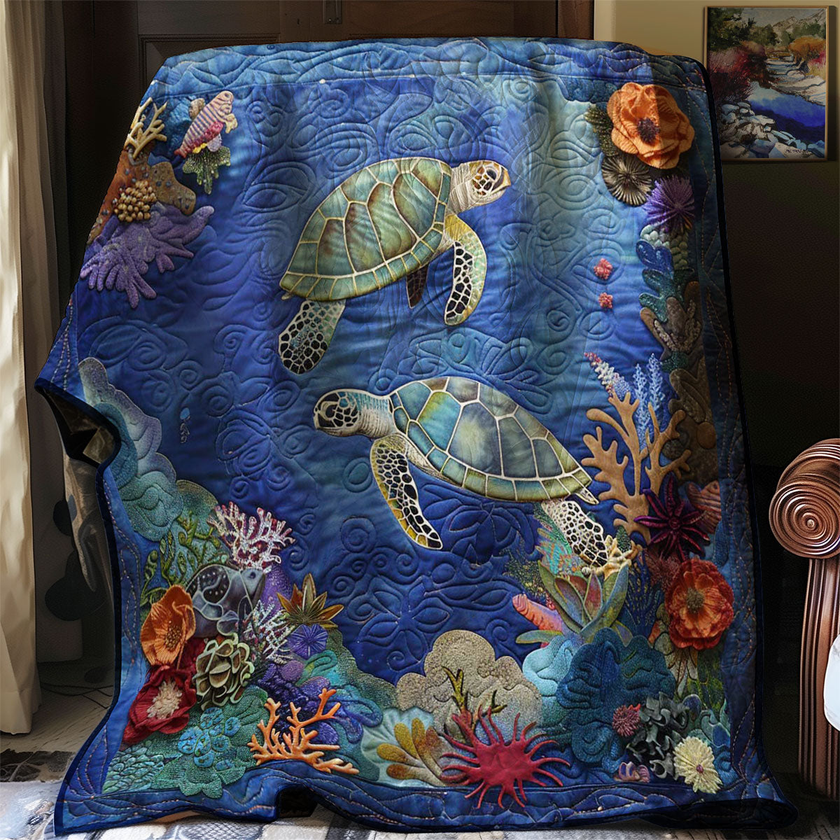 Turtle’s Reef Serenity Throw WN1008090CL Quilt