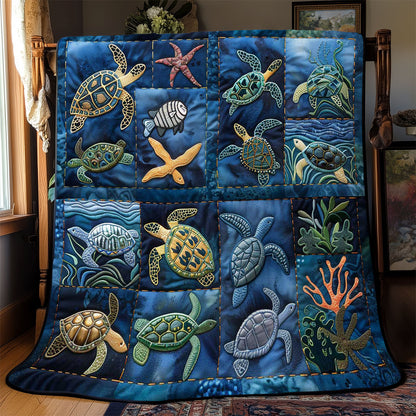 Turtle's Underwater Oasis WN2408134CL Quilt