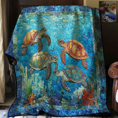 Turtles Explore The Ocean WN0508011CL Quilt