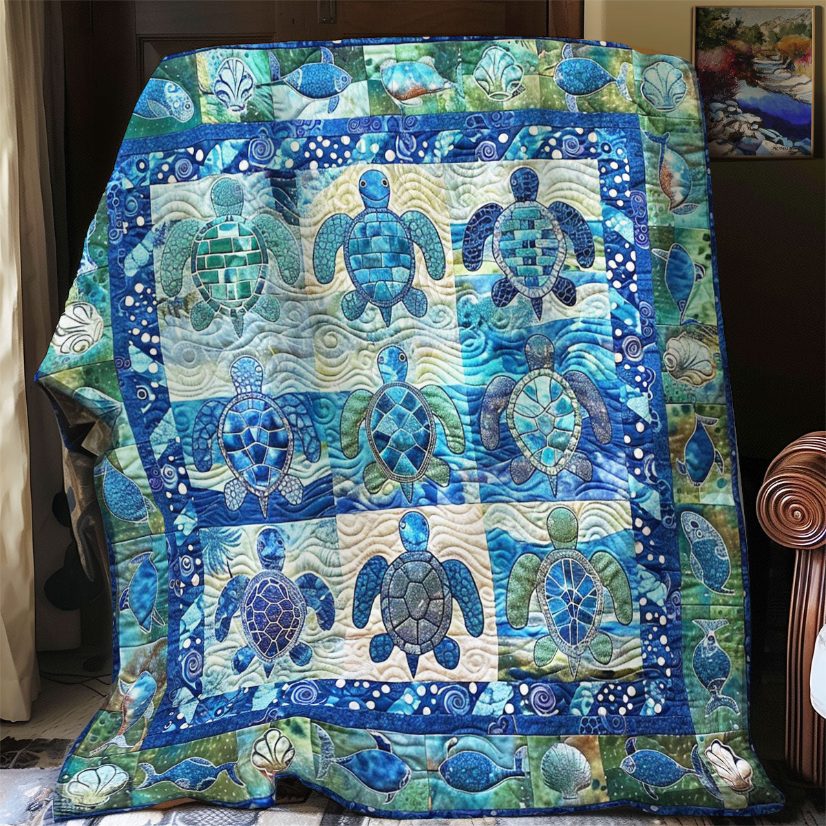 Turtles WM0808028CL Quilt