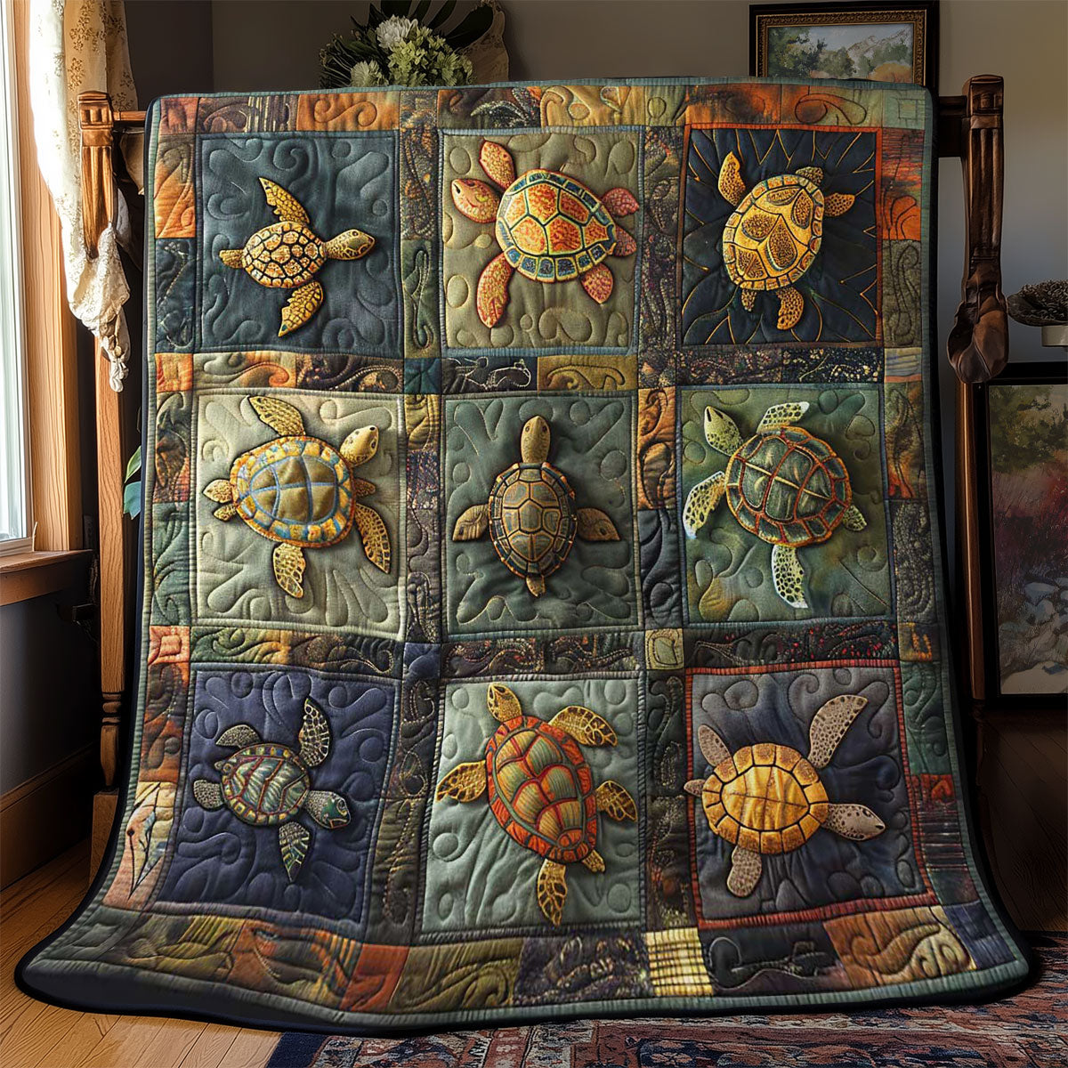 Turtles' Cozy Cove WN2408050CL Quilt