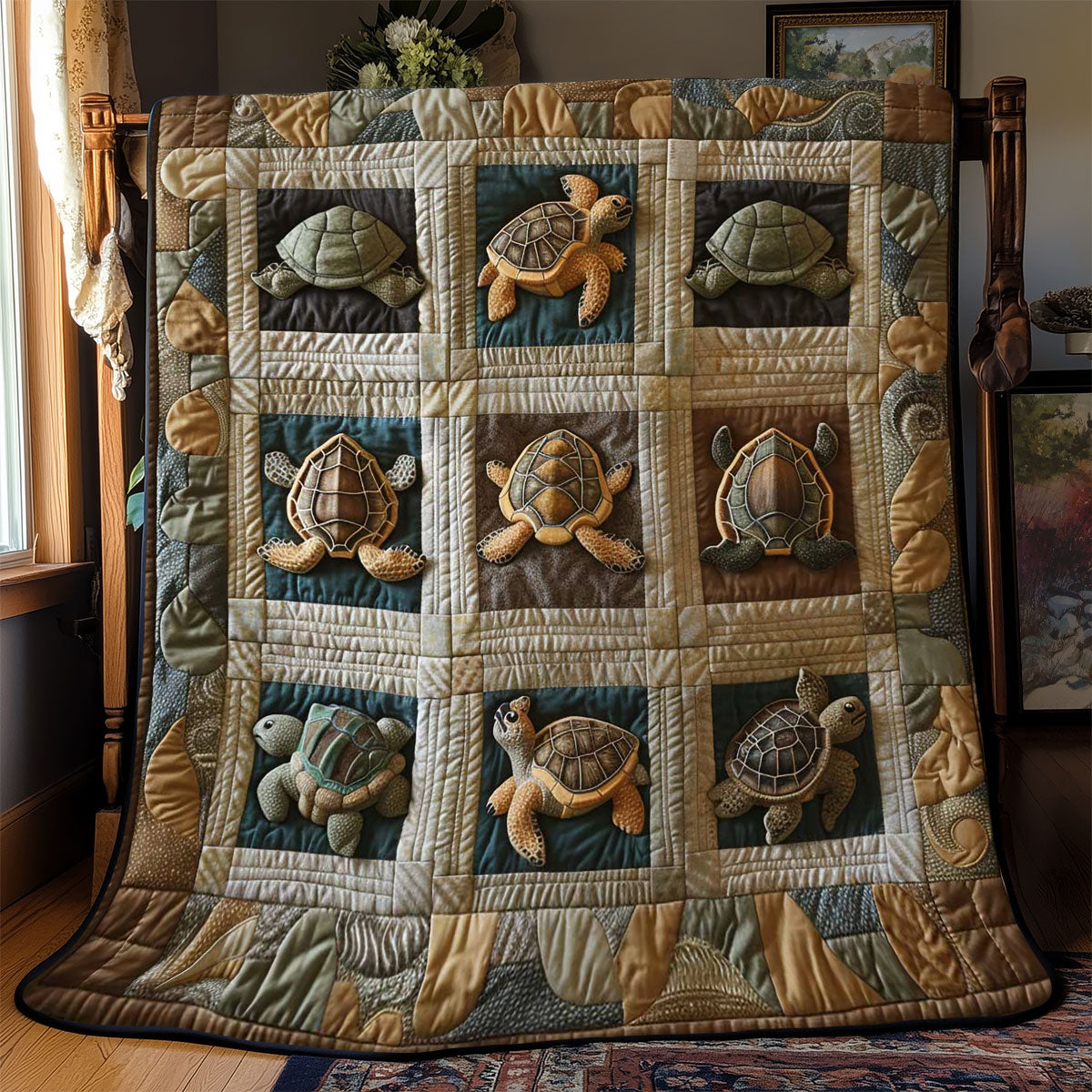 Turtles' Serene Sanctuary WN2408052CL Quilt