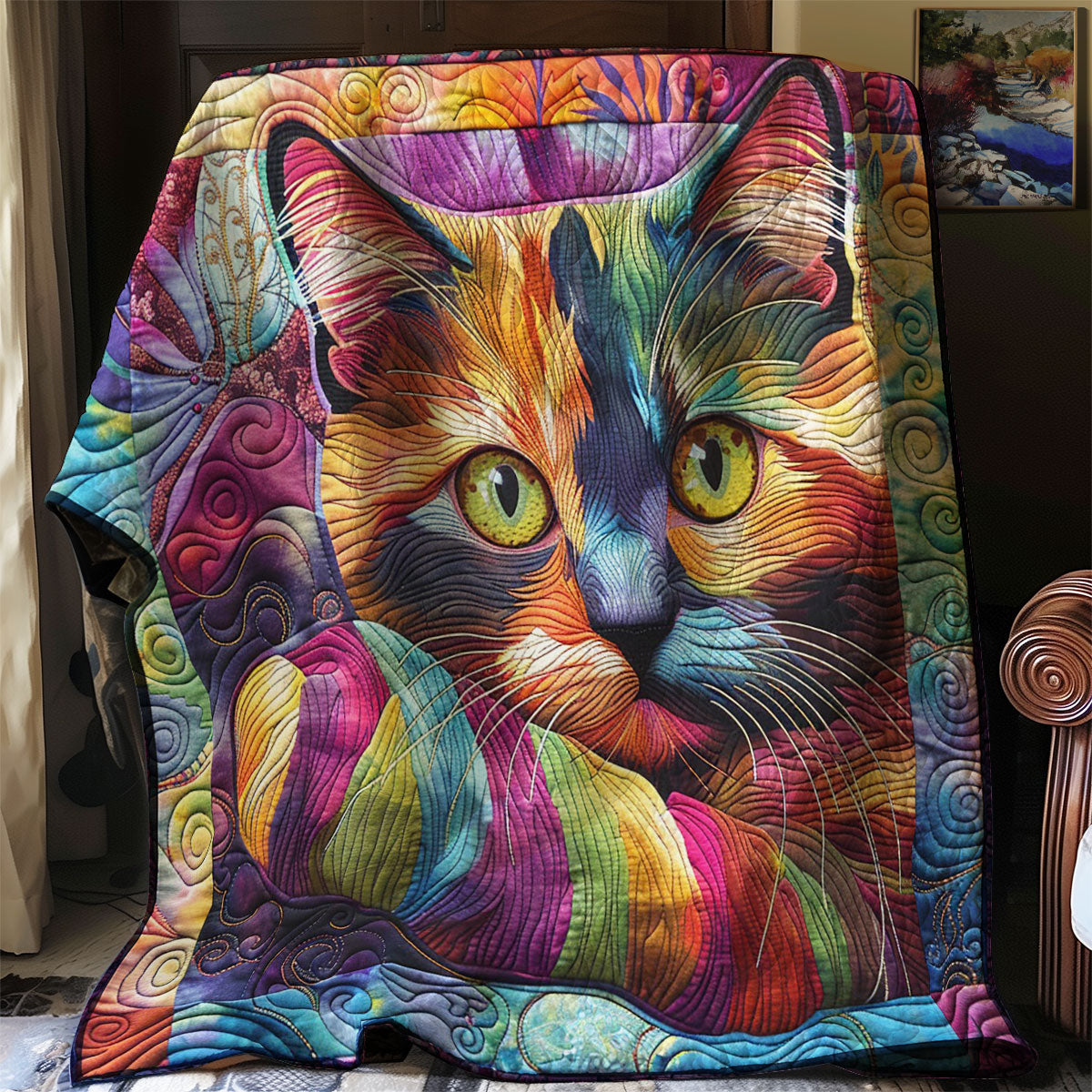 Vibrant Cat And Soft Yarn WM2108031CL Quilt