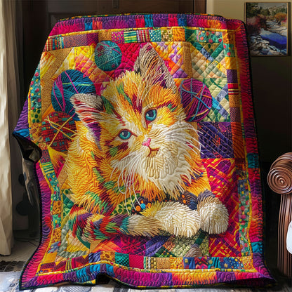 Vibrants Cat And Yarn WM2408037CL Quilt