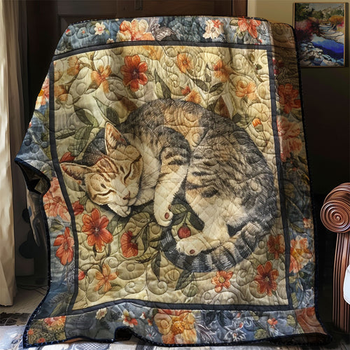 Vintage Cat Sleeping WM3008010CL Quilt