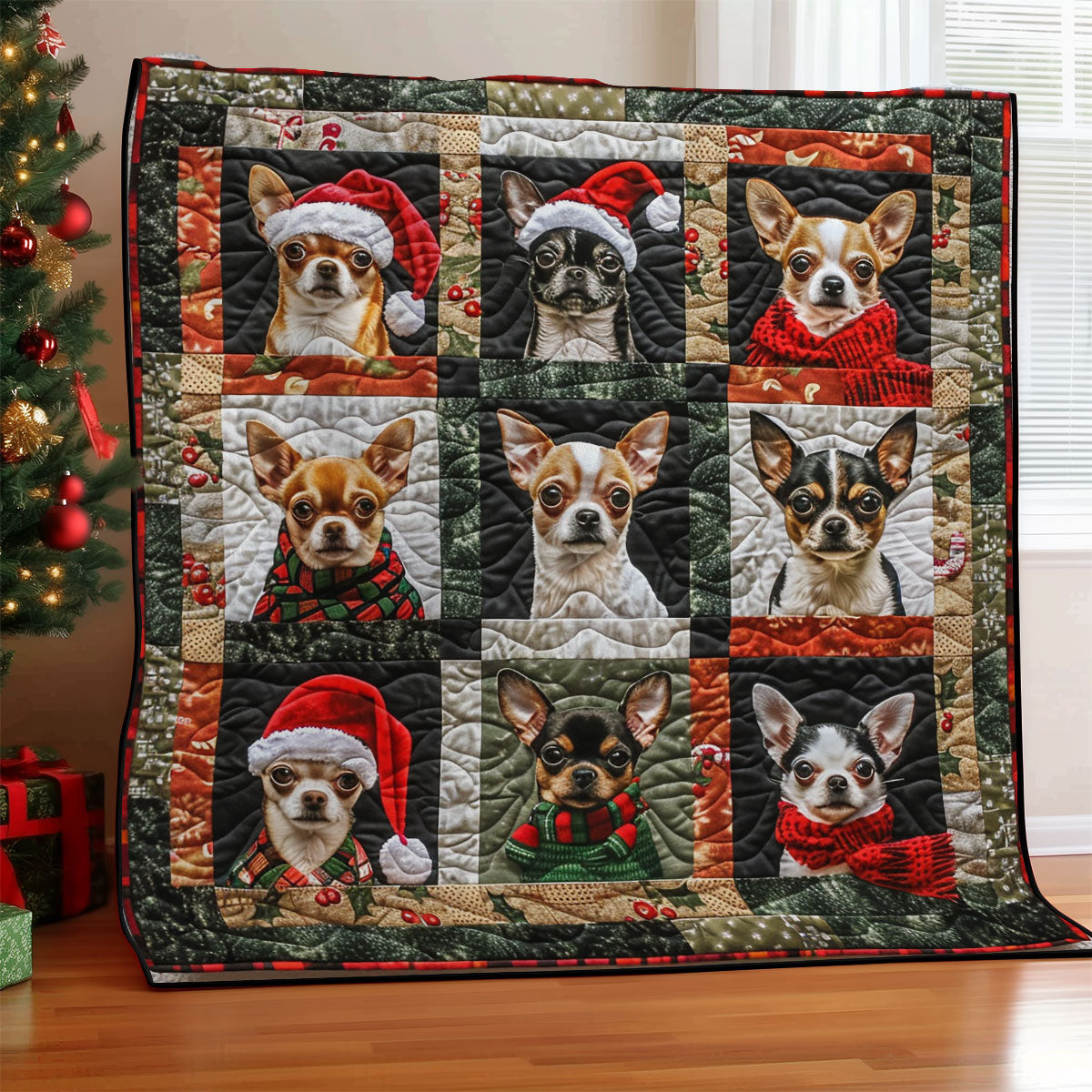 Vintage Chihuahua SR1608009CL Quilt