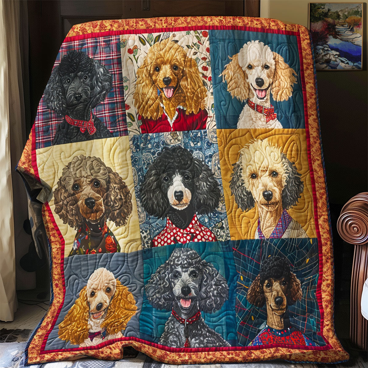 Vintage Poodle SR1008007CL Quilt