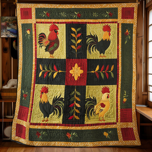 Vintage Roosters SR2208014CL Quilt