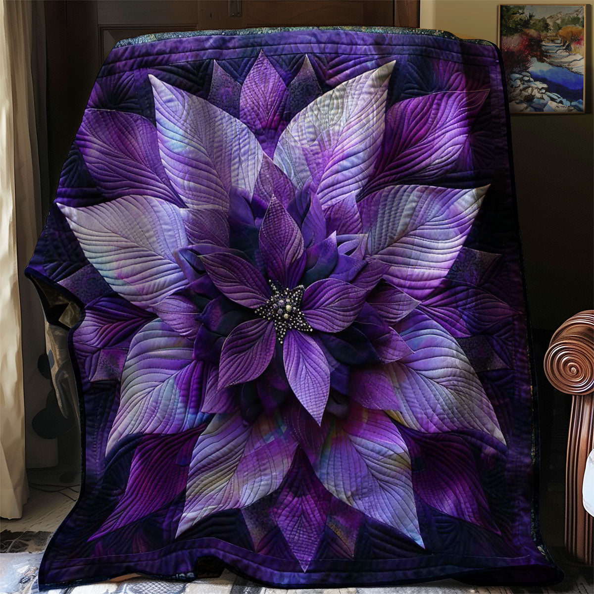 Violet Harmony Blossoms WN1408065CL Quilt